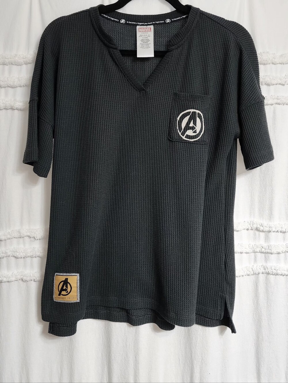 NWOT, Marvel Avengers Waffle-knit Unisex Top.